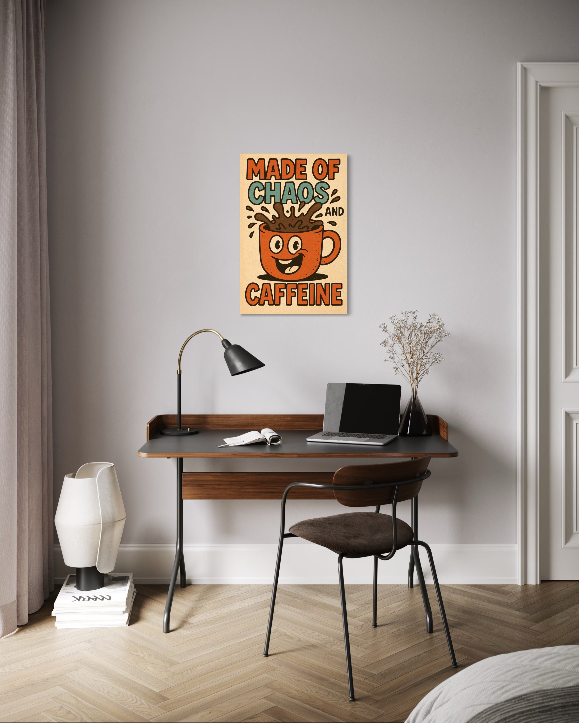 Made of Chaos and Caffeine - Vibrant Giclée Printing