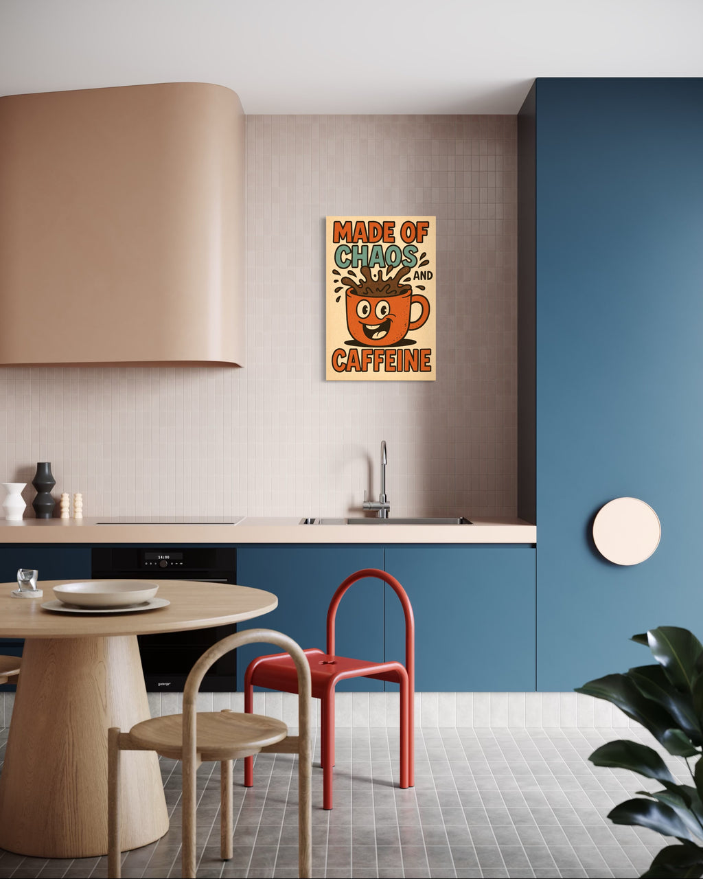 Made of Chaos and Caffeine - Vibrant Giclée Printing